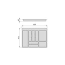 Portaposate Optima Vertex/Concept 500mm (Spalle 16mm) M 700 Plastica Bianca Tecnoplastica Emuca