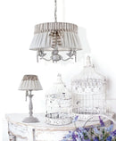 Lampada da tavolo Elegant in Metallo Bird Bianco Antique