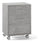 Commode 3 Tiroirs sur Roulettes 51x71x41 cm Ciment