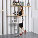 Sgabello con Braccioli Alzata a Gas e Seduta Girevole in Similpelle Vandi Nero