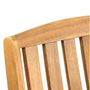 Set 2 Sedie da Giardino 51x43xH92 cm in legno naturale con braccioli Navis