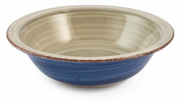 acquista Set de 6 Assiettes Creuses Ø21,5x5,5 cm en Gres VdE Tivoli 1996 Baita Gris et Bleu