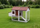 Pollaio per Galline da Esterno 145x70x105 cm Cocca 2 Casetta con Area Esterna in Legno di Abete Impregrato