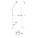 Doccia Solare da Giardino 25L Miscelatore e Lavapiedi Sined Emi Blu