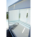 Lettino a Baldacchino da Esterno in Alluminio 200X120X200cm Vorghini Canopy Crema