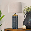 Lampada da Tavolo Graphs dark 30x55x30 cm in Ceramica Multicolor