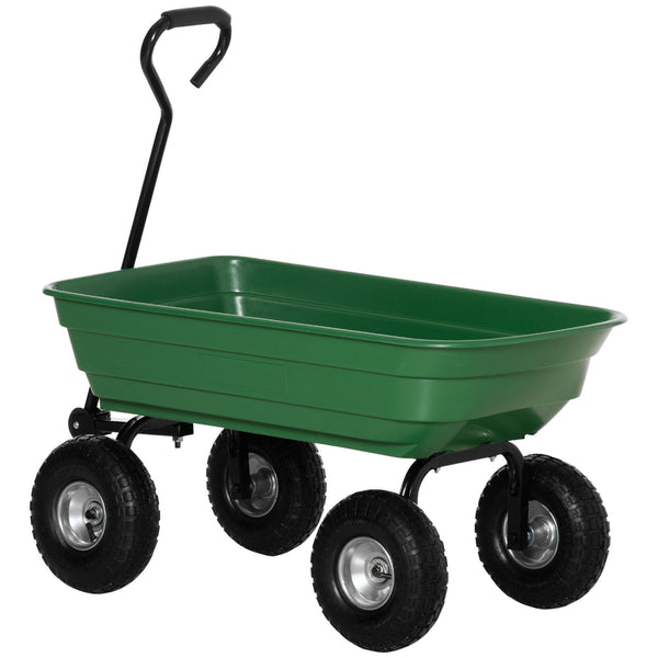 sconto Chariot de jardin 108x52x100 cm en acier vert