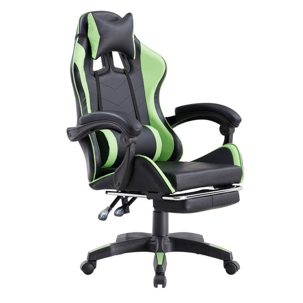 acquista Chaise de jeu ergonomique en simili cuir vert/noir