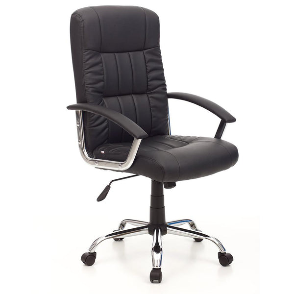 Chaise Présidentielle de Bureau Leader Noire en Simili Cuir online