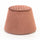 Pouf en Tissu Velours Ø33 cm Vieux Rose