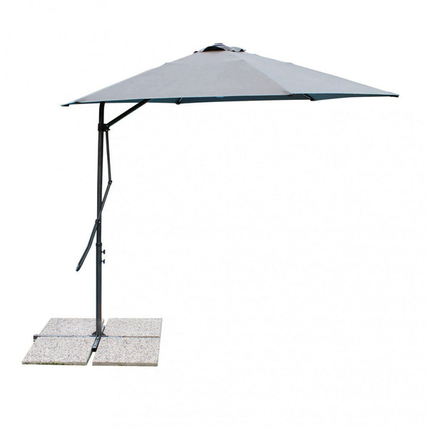 sconto Zenith Parasol de Jardin Décentralisé Ø3m en Acier Gris