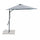 Zenith Parasol de Jardin Décentralisé Ø3m en Acier Gris