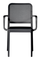 Sedia Impilabile da Giardino 56x52x86 cm in Polipropilene Antracite