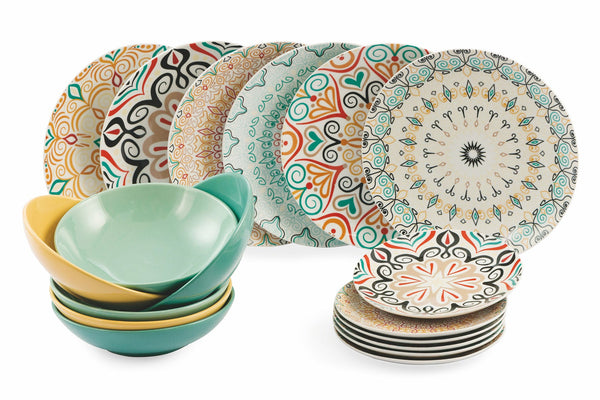 sconto Service De Table 18 Pièces en Porcelaine et Grès, 6 Places VdE Tivoli 1996 Sharm