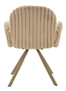 Sedia Stoccolma B crema Set 2 Pz 64x68x83 cm in Compensato e Spugna e Ferro e Poliestere Crema      