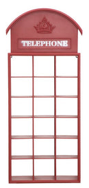 Bacheca Cabina Telefonica Portaoggetti 52x15x120 cm in Ferro 