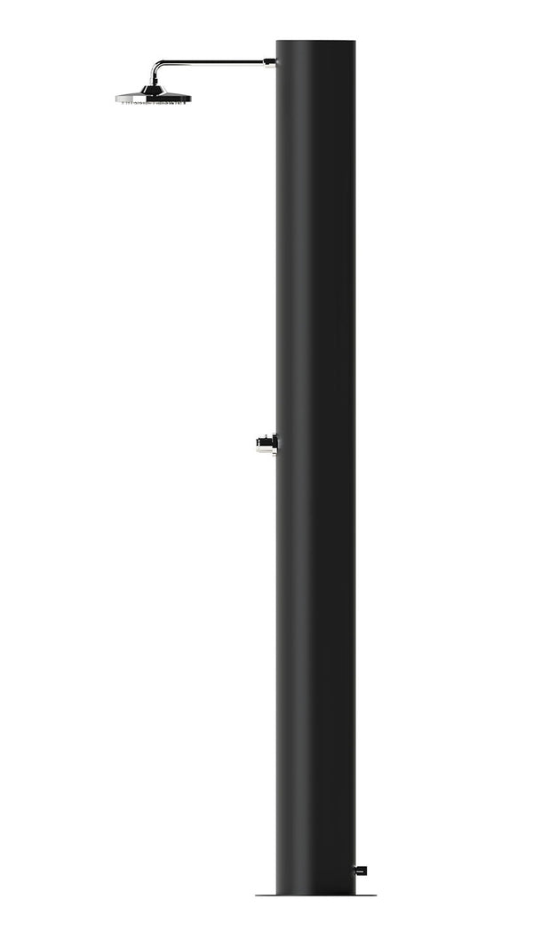 acquista Doccia Solare da Giardino 70 L Soffione Eco Rain e Miscelatore Temporizzato Arno TN Nero Opaco