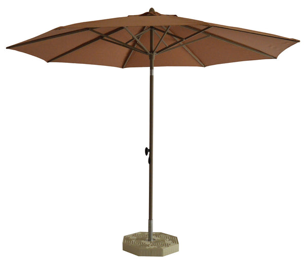 Parasol de jardin Ø3 m mât Ø40 mm en aluminium marron satiné toile polyester marron online