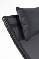 Lettino Chaise Longue da Giardino 65,5x177x105h cm con Cuscino Poggiatesta Krion Antracite 