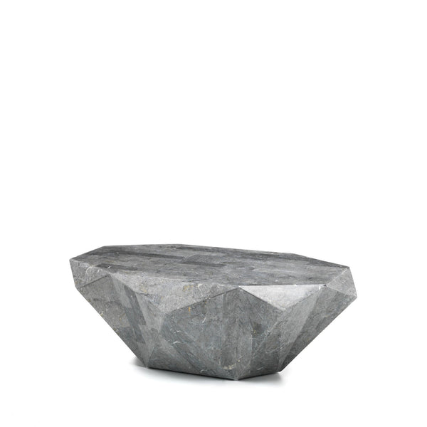 prezzo Tavolino da Soggiorno 120x70x40 cm in Pietra Fossile Diamond medium Grigio