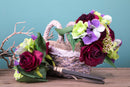 Set 3 Bouquet Artificiali con Rose H 31 cm