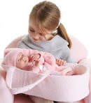 Bambola Bebè Neonato in Culla 39cm JC Toys