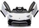 Macchina Elettrica per Bambini 12V con Licenza Lamborghini Aventador Roadster SV Bianca