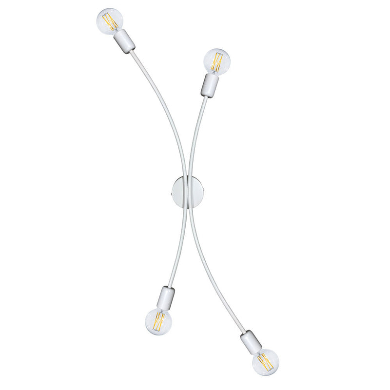 Plafoniera 4xE27 Montatura Verniciata Bianco E-Energy Daniela