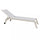 Chaise longue de jardin empilable Formentera 198x61x34/95 h cm en aluminium gris tourterelle
