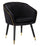 Fauteuil Paris 62x58x78 cm en métal éponge noir et doré et polyester