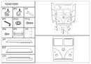 Bancone Bar 138x40x174 cm a Forma di Van in Metallo