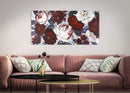 Dipinto su Tela Bianco/Red Flower Darkback 120x3,7x60 cm in Legno di Pino e Canvas Multicolor