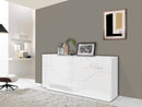 Credenza 4 Ante 220,1x43x86 cm Alien Bianco Lucido