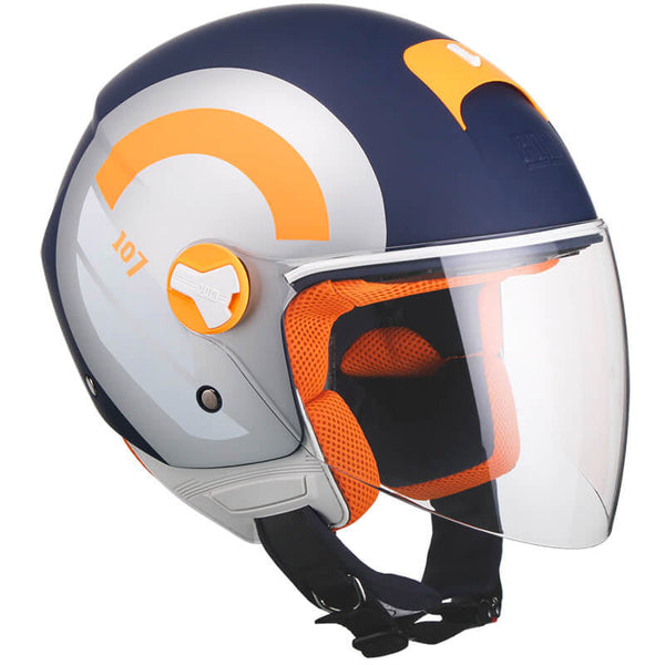 Casque Scooter Demi-Jet CGM Taormina 107R Visière Longue Bleu Mat Différentes Tailles prezzo