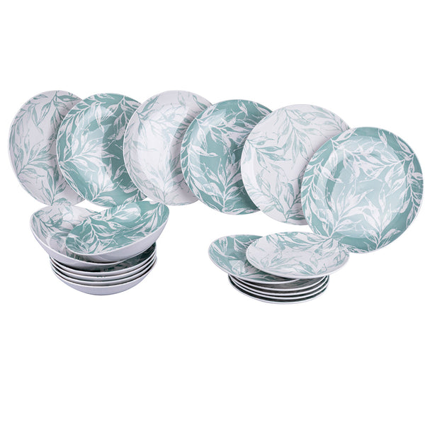 Service de Table 18 Pièces en Porcelaine VdE Tivoli 1996 Vert Feuille Forêt prezzo