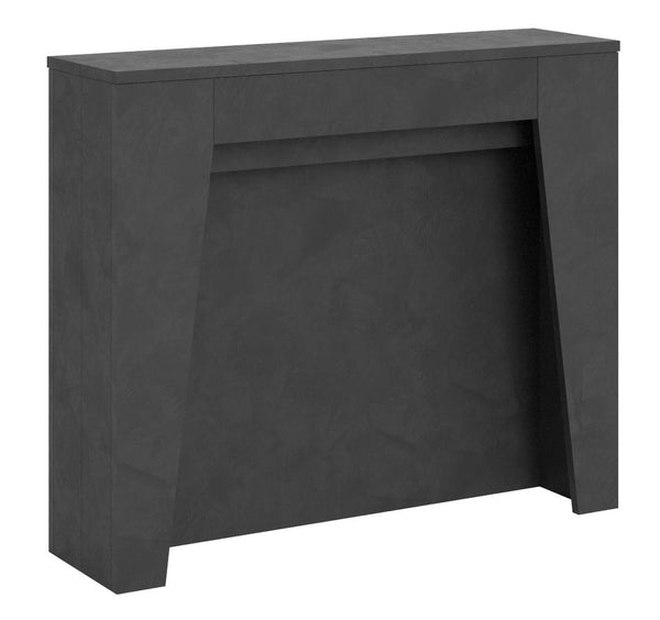 sconto Console Extensible 90x25/211 cm Anea Panneaux Mélamine Anthracite