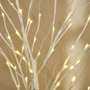 Albero di Natale Artificiale 150 cm 12 Rami con Luci LED 3000K per Interni ed Esterni al Coperto Bianco 