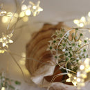 Luci di Natale 50 MicroLed a forma di Stella Bianco Caldo a batteria da Interno