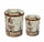 Lot de 2 poufs de rangement ronds en MDF Paris