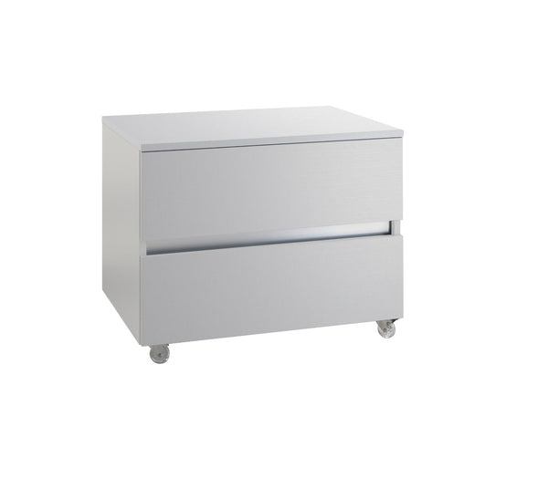 prezzo Commode Mobile 2 Tiroirs Soft Close en Bois en Mélamine 70x52x57cm TFT Bali Blanc