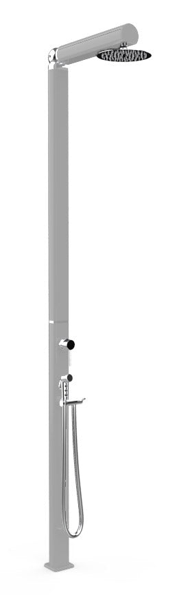 acquista Doccia da Giardino Miscelatore Soffione e Doccetta Mobile Quick Alluminio Satinato