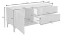 Mobile TV 1 Anta 2 Cassetti 110x40x35,2 cm Metis Antracite Lucido
