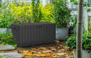 Baule Cassapanca da Esterno 128x59x53,6 cm in Resina Effetto Legno Keter Kentwood Antracite