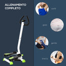 Stepper con Manubrio Monitor LCD 55x44x108 cm Bianco e Verde  