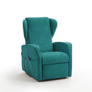 Poltrona Alzapersona Elettrica 2 Motori 73x101x86 cm Adele in Microfibra Dispositivo Medico 1 Turchese
