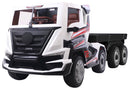 Camion Elettrico Truck con Rimorchio per Bambini 12V RC Bianco