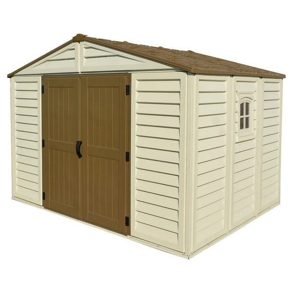 Cabane de Jardin 325x240x233 cm en PVC Ivoire/Marron prezzo