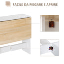 Tavolo Pieghevole Salvaspazio Bianco Rovere 103x76x73.5 cm 