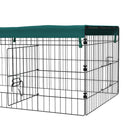 Gabbia per Conigli da Esterno 185x75x50 cm in Acciaio e Tessuto Oxford Verde