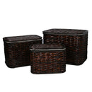 Set 3 scatola vinini noce
